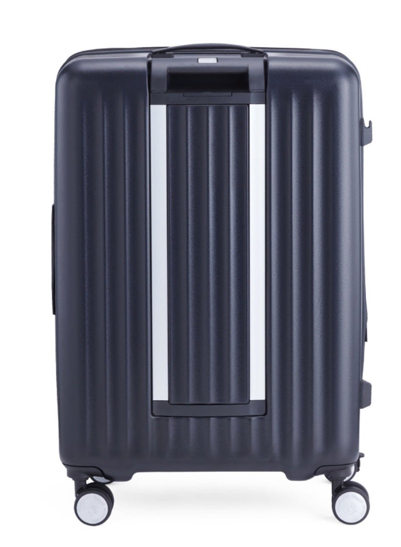 AMERICAN TOURISTER Trento + Suitcase, Check-In Size 68 cm / 25 inch, 4 Spinner Wheels, Hard Top, Polycarbonate, Black|2 In 1 Optimov™ Shock Absorbing Wheels|Book Opening|Expandable|TSA Lock|Waterproof Section - 3 Years International Warranty - Image 4